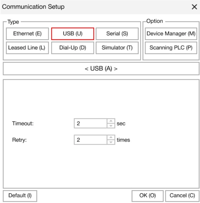 MapleLogic Connection Setup USB USB Communication Setup in MapleLogic