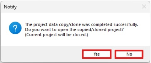 MapleLogic Copy Project Notify Window Notify Window in MapleLogic