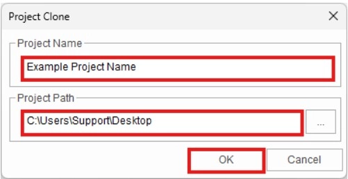 MapleLogic Copy Project Window Project Window in MapleLogic