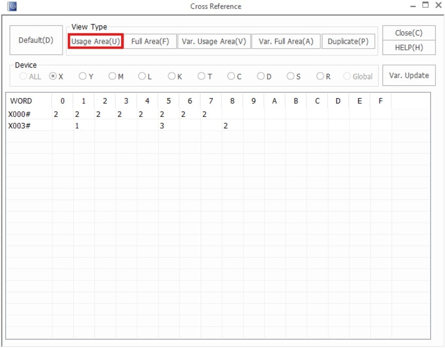 MapleLogic Cross Reference Usage Area Cross Reference Usage Area in MapleLogic