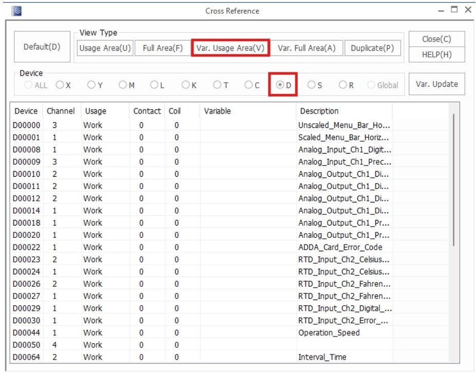 MapleLogic Cross Reference Variable Usage Area Variable Usage Area in MapleLogic