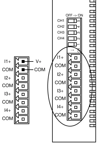 PLC DA Wiring Guide IO-SA0004C Current Wiring