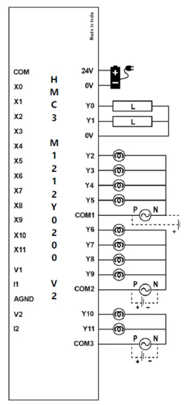 HMC3-M1212Y0200-V2 Digital Output Wiring Diagram