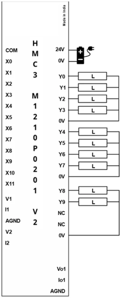 HMC3-M1210P0201-V2 Digital Output Wiring Diagram