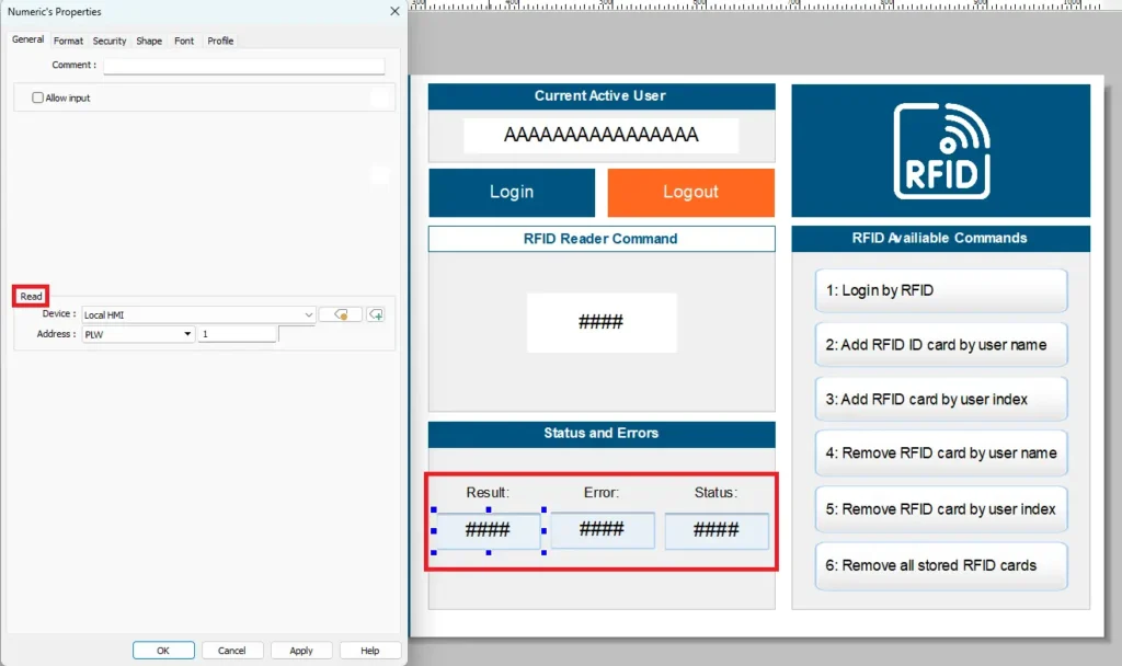 EBPro Project Numeric Result Status Error