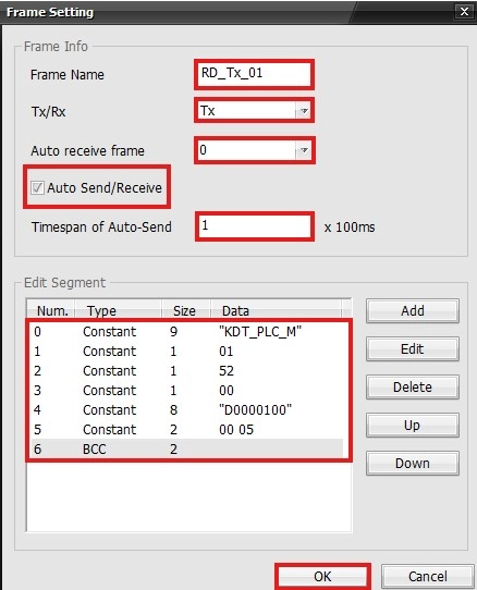 Ethernet Protocol Transmitting Frame Result in MapleLogic