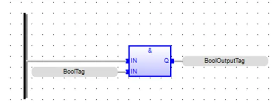 BOOL Tag Boolean Tag as input to an FDB is the equivalent of placing a contact directly to the FDB input
