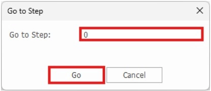 Go to Step Window in MapleLogic