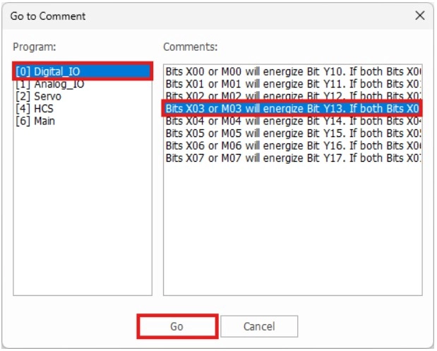Go to Statement Window in MapleLogic