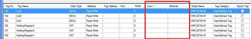 How to map tags if HMC is slave to the other device