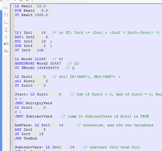 Instruction List Simulation