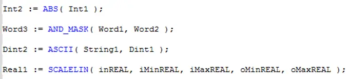 Example usage of complex function calls