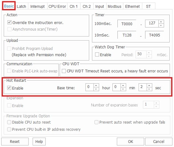 MapleLogic LD Program Hot Start Initialization PLC Parameter LD Program Hot Start Initialization PLC Parameter in MapleLogic