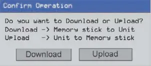 Upload/Download confirmation window pops up at HMC runtime.