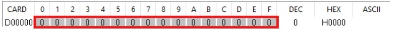 MapleLogic Memory Monitor Change bit 0 to F Change bit 0 to F of Register in Memory Monitor Window in MapleLogic