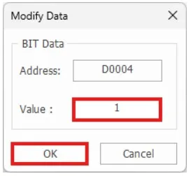 MapleLogic Memory Monitor Modify Data Value Modify Register Data in MapleLogic