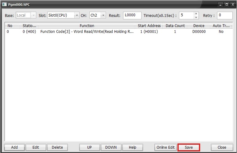 MapleLogic Modbus RTU Master Save Modbus RTU Master Save in MapleLogic