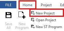 New Project Button
