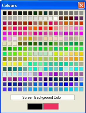 MAPware-7000 Color Palette Color Palette of MAPware-7000, allowing you to choose the color of simple shapes.