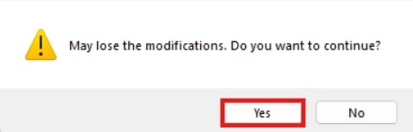 Cancel changes in online edit mode