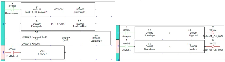 Logic in Online mode with values showing