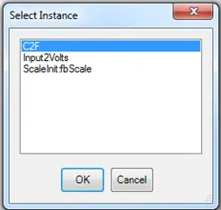 FBI Selection Select Function Block Instance