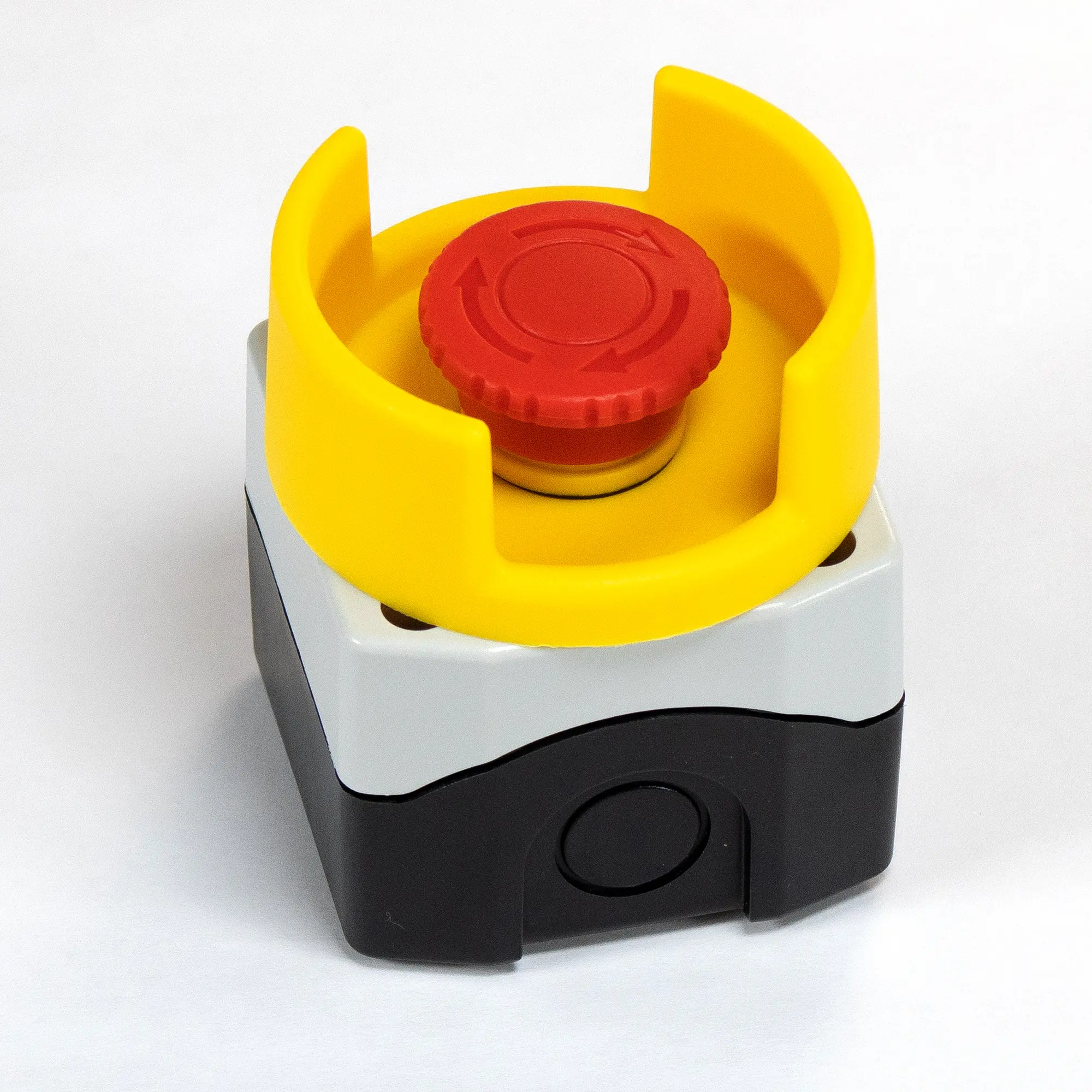 Maple Systems PB01001A - Single white control box with large guard and e-stop installed