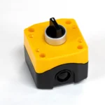 Maple Systems PB01001B - Yellow Single Control Box with Black Switch Installed