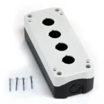 PB01004A – Quad White Pushbutton Control Box Maple Systems PB01004A - Quad white pushbutton control box
