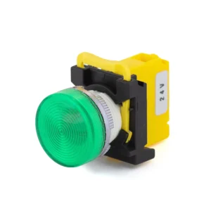 Maple Systems Pushbutton - Full Lens, Green, Metal Indicator Light PBS110BM22G-00L2