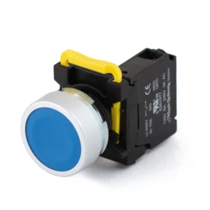 Maple Systems Pushbuttons - non-illuminated, Momentary, Flat, Metal, Blue - PBS111CM22B-10