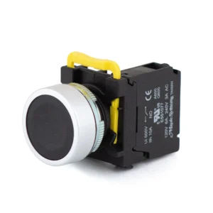 Maple Systems Pushbuttons - non-illuminated, Momentary, Flat, Metal, Black - PBS111CM22K-10
