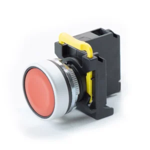 Maple Systems Operator Control Panel Mount Pushbutton Switch Non-Illuminated Momentary Flat Metal Red 22mm PBS111CM22R-01