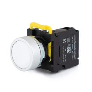 Maple Systems Pushbuttons - non-illuminated, Momentary, Flat, Metal, White - PBS111CM22W-10