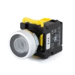 PBS111CM22W-10L2 Maple Systems Pushbuttons -illuminated, Momentary, Flat, Metal, White - PBS111CM22W-10L2