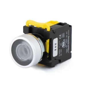 Maple Systems Pushbuttons -illuminated, Momentary, Flat, Metal, White - PBS111CM22W-10L2