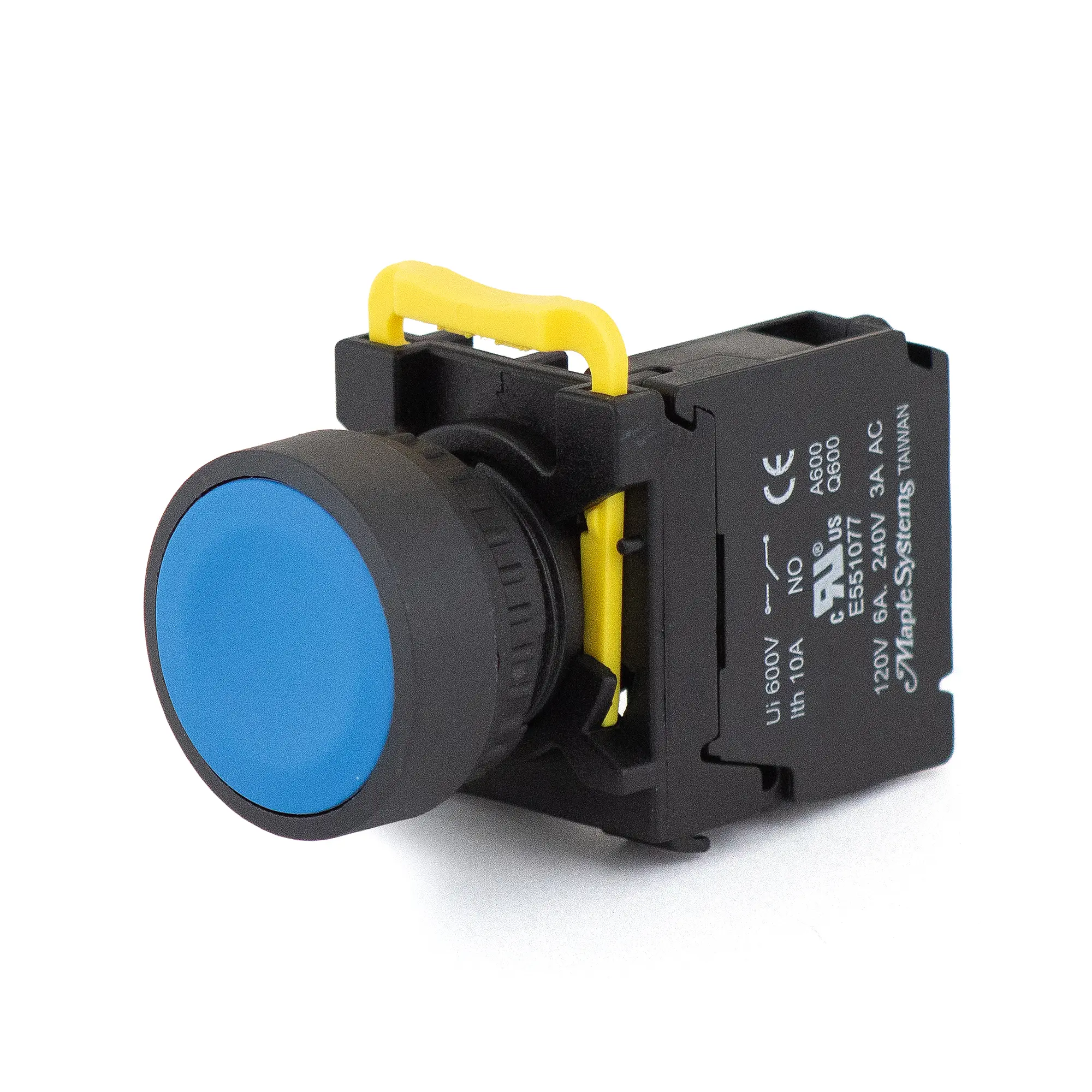 PBS111CP22B-10 Maple Systems Pushbuttons - non-illuminated, Momentary, Flat, Plastic, Blue - PBS111CP22B-10