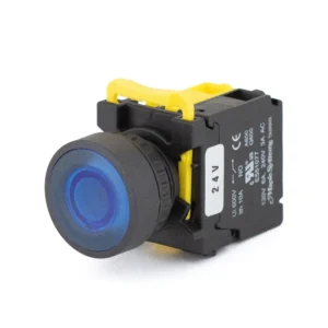Maple Systems Pushbuttons -illuminated, Momentary, Flat, Plastic, Blue- PBS111CP22B-10L2
