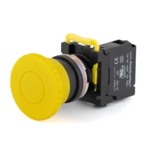Maple Systems Pushbuttons - non-illuminated, Momentary, 40mm Knurled Mushroom, Yellow - PBS111GM22Y-10