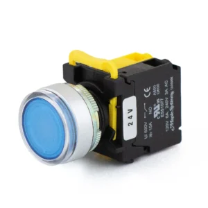 Maple Systems Pushbuttons -illuminated, Momentary, Guard Ring, Metal, Blue- PBS111IM22B-10L2