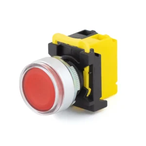 Maple Systems Pushbuttons -illuminated, Momentary, Guard Ring, Metal, Red - PBS111IM22R-01L2