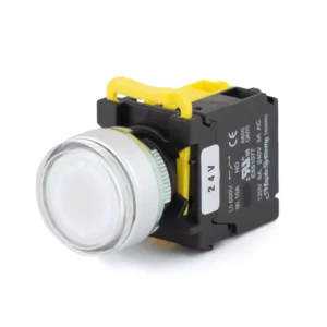 Maple Systems Pushbuttons -illuminated, Momentary, Guard Ring, Metal, White- PBS111IM22W-10L2