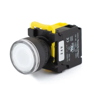 Maple Systems Pushbuttons -illuminated, Momentary, Guard Ring, Plastic, White - PBS111IP22W-10L2