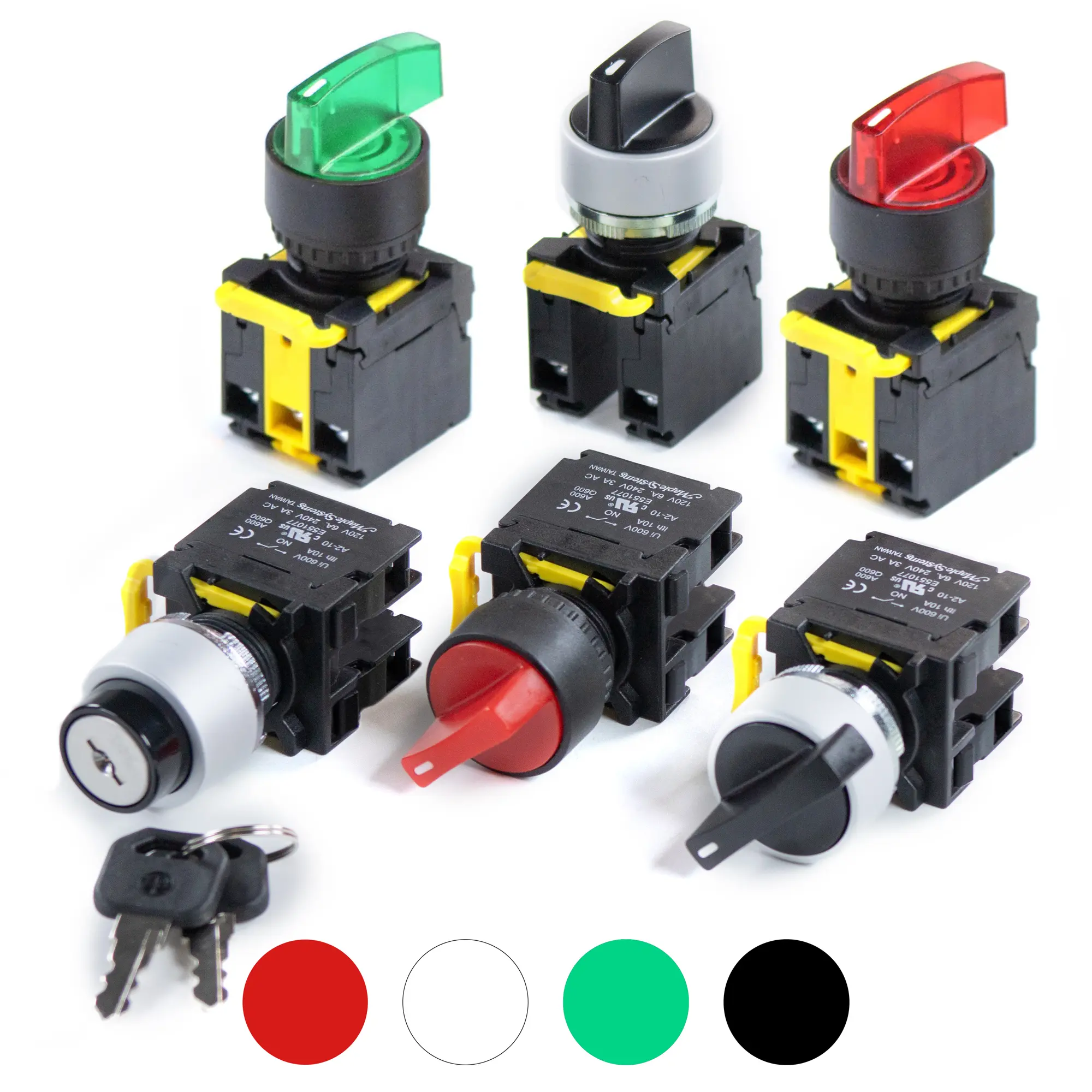 Maple Systems 3-POS Selector Switches come in a variety of styles