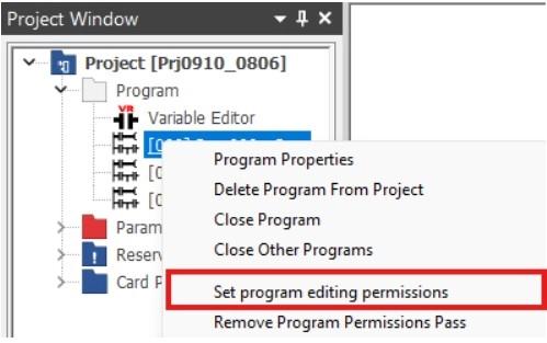 Set Program Editing Permission in MapleLogic
