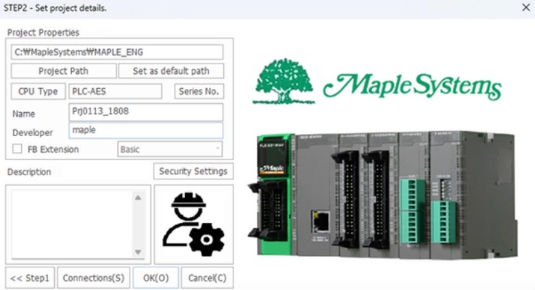 MapleLogic Project Properties Set Project Details Set Project Details in MapleLogic