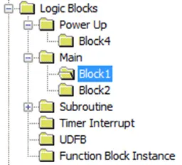 New Block located in Project tree