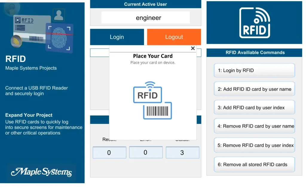 EBPro Project Online RFID Scan Place Your RFID Card to Scan