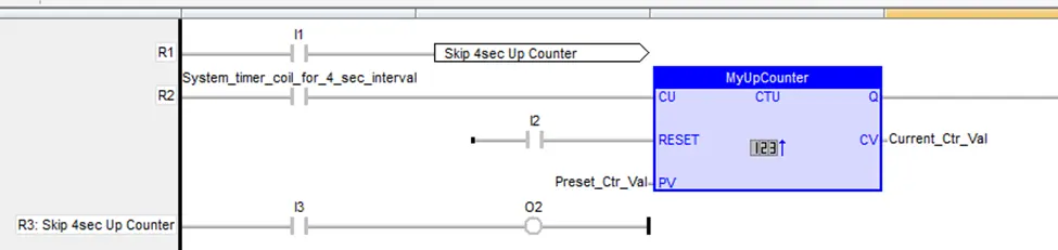 Simple Jump Example of a Jump command to skip a section of logic