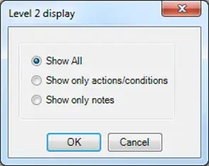 Change Display controls how steps and transitions are shown in the SFC editor